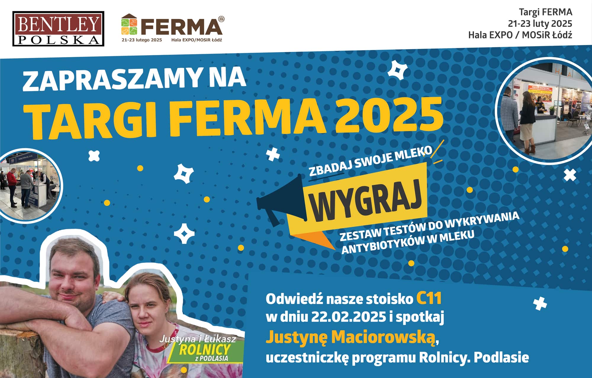 Zaproszenie do odwiedzania stoiska Bentley Polska - Ferma 2025